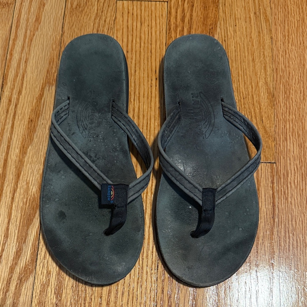 Rainbow Men's Black Flip Flop Sandals